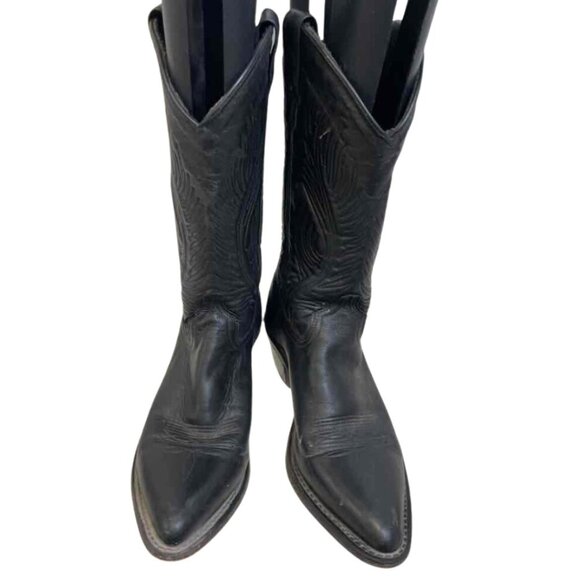 Abilene Josephine 11” Black Cowhide Round Toe Boot Womens Size 7.5 - Picture 6 of 10